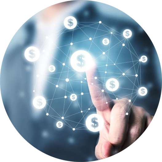 ad-tech-firms-taxes-and-fees-circle Finger Touching Money Icons Circle