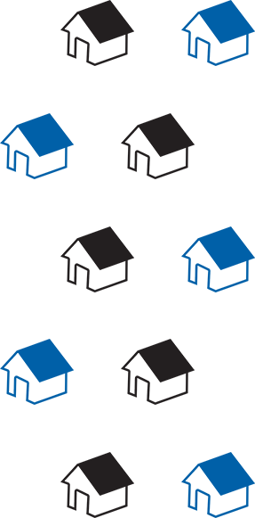 blue-gray-rooftops-extra-row Vertical House Icon Rows