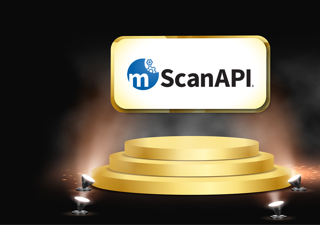 mScanAPI on a Gold Podium