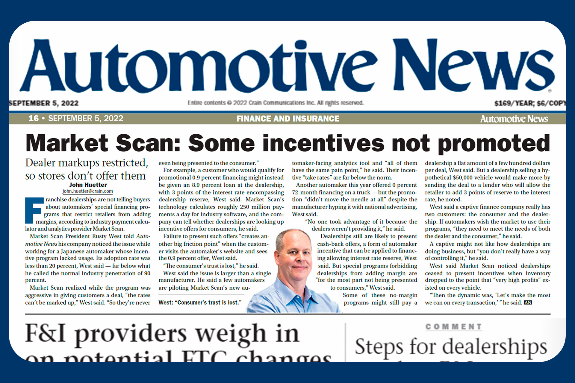 Rusty West Automotive News Article Hero Background